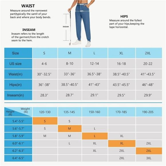 Men's Golf Joggers Pants Belt Loops Slim Fit Stretchy Work Travel Tapered Pants - Picture 6 of 7